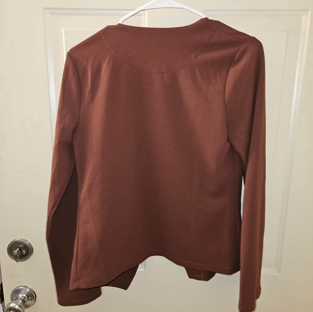 Rust Blazer Cardigan - Picture 2 of 2